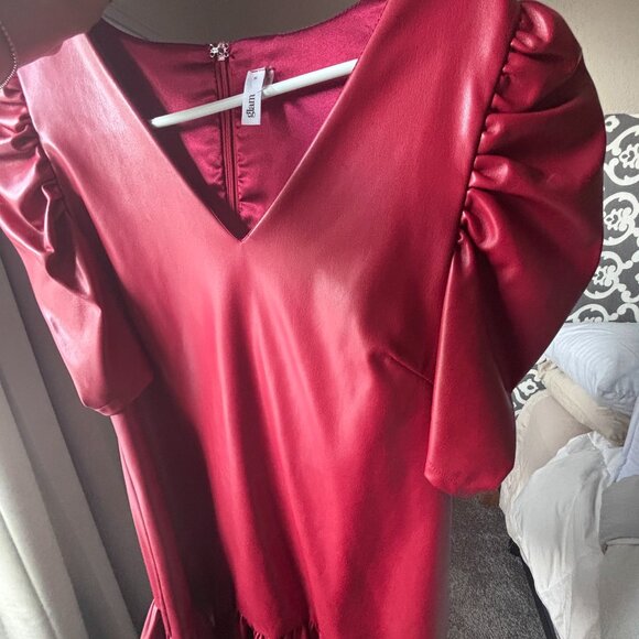 Red Leather Dress - Picture 1 of 5